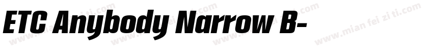 ETC Anybody Narrow B字体转换